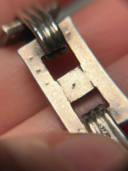 Antique Art Deco Sterling and Paste Bracelet