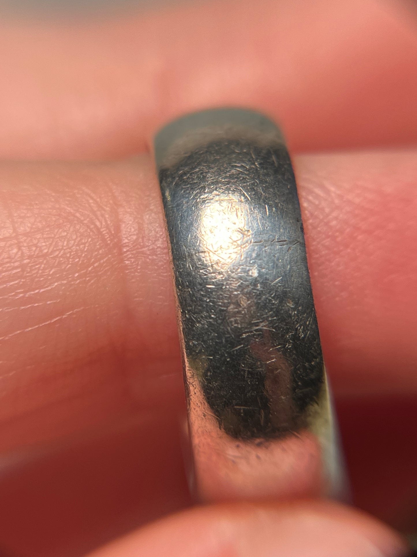 Antique Victorian Silver Wedding Band, 1881