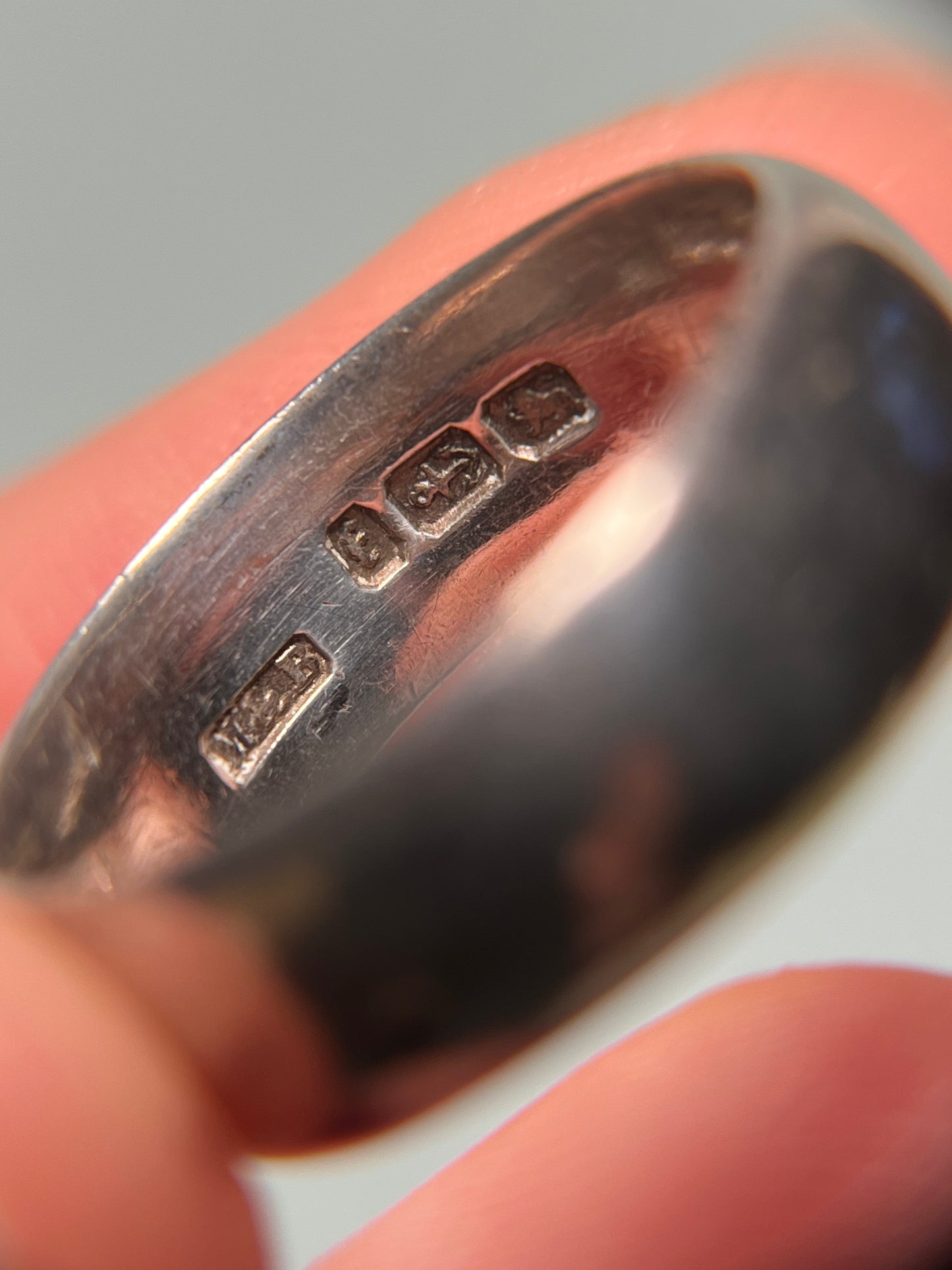 Antique Victorian Silver Wedding Band, 1881