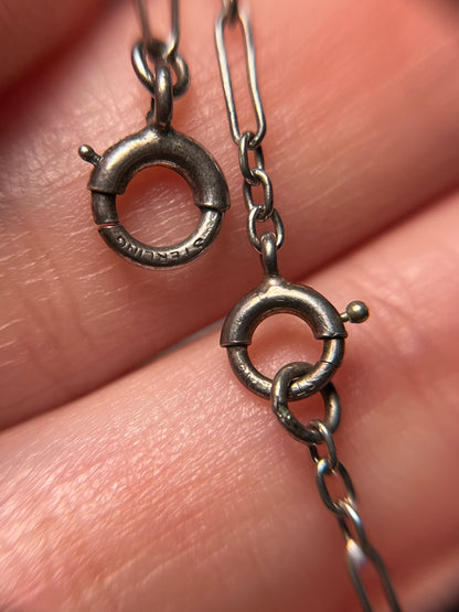 Sterling and Enamel Art Deco Lariat