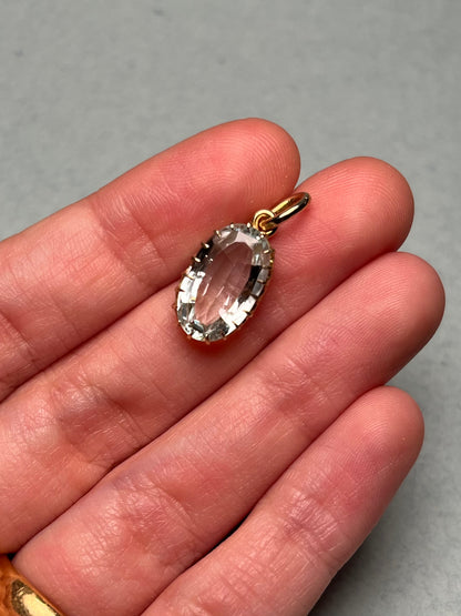 Antique 14K Gold and Aquamarine Pendant