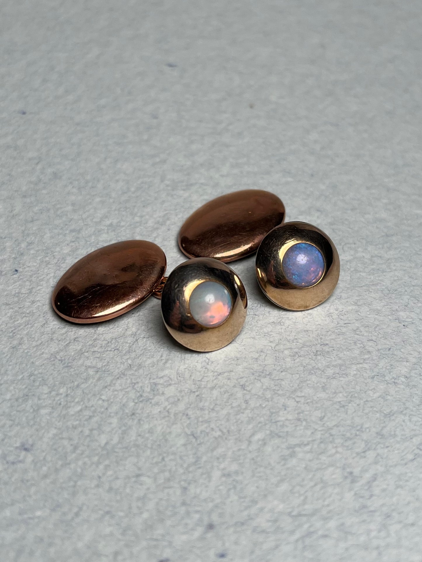 Antique 9K Gold and Opal Cufflinks