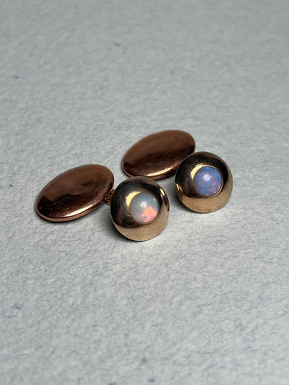 Antique 9K Gold and Opal Cufflinks