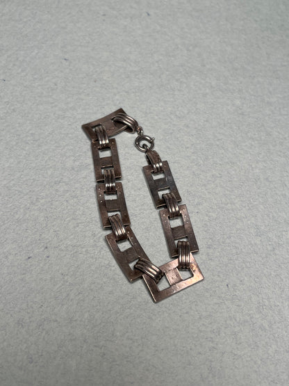 Antique Art Deco Sterling and Paste Bracelet