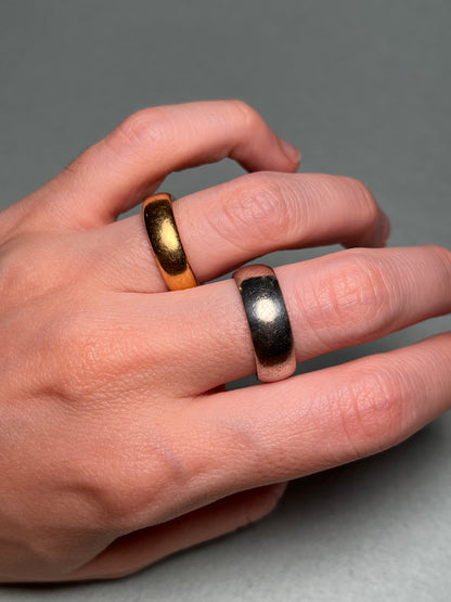 Antique Victorian Silver Wedding Band, 1881