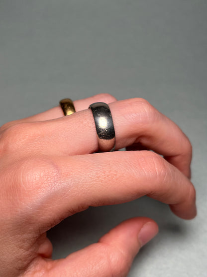 Antique Victorian Silver Wedding Band, 1881