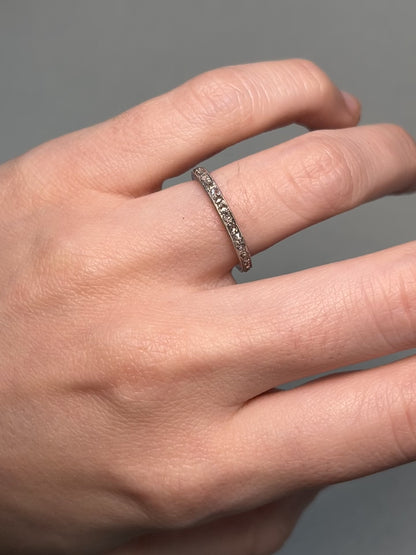 Antique French Art Deco Rose-Cut Diamond Eternity Ring